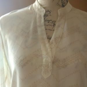 White Blouse by Skies Are Blue. Ethnic Print.
